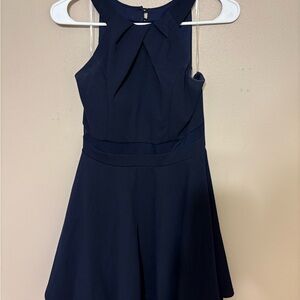 Honey and Rosie Blue Cut Out A-line Cocktail Dress